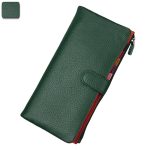 Wholesale Women Fashion Contrast Color Bifold Soft Leather Purse - Image 11