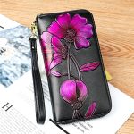 Wholesale Women Fashion Embossing Decorative Zipper Leather Purse