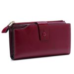 Wholesale Women Simple Solid Color Antimagnetic Zipper Leather Purse - Image 7