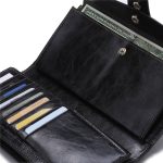 Wholesale Women Simple Solid Color Antimagnetic Zipper Leather Purse - Image 5