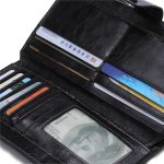 Wholesale Women Simple Solid Color Antimagnetic Zipper Leather Purse - Image 4