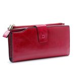 Wholesale Women Simple Solid Color Antimagnetic Zipper Leather Purse - Image 10