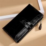Wholesale Women Retro Bifold Zipper Leather Purse - Image 7