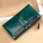 Wholesale Women Retro Bifold Zipper Leather Purse - Image 2