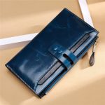 Wholesale Women Retro Bifold Zipper Leather Purse - Image 5