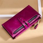 Wholesale Women Retro Bifold Zipper Leather Purse - Image 4