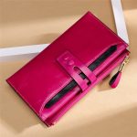 Wholesale Women Retro Bifold Zipper Leather Purse - Image 6