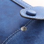 Wholesale Women Retro Solid Color Geometric Suture Tirfold Purse - Image 4