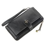 Wholesale Women Retro Solid Color Metal Decorative Zipper Purse - Image 2