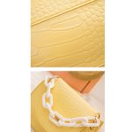 Wholesale Women Simple Solid Color Crocodile Printed PU Crossbody Bags - Image 4