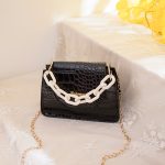 Wholesale Women Simple Solid Color Crocodile Printed PU Crossbody Bags - Image 11
