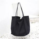 Women Fashion Solid Color Large Capacity Canvas Tote Bag - Image 9