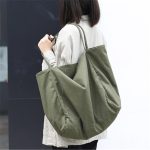 Women Fashion Solid Color Large Capacity Canvas Tote Bag - Image 12