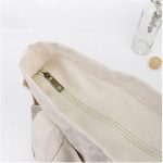 Wholesale Women Solid Color Large Capacity Pocket Canvas Tote Bag - Image 8