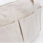 Wholesale Women Solid Color Large Capacity Pocket Canvas Tote Bag - Image 9