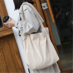Wholesale Women Leisure Large Capacity Simple Corduroy Shopping Bag - Image 17