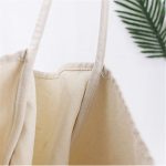 Wholesale Women Solid Color Large Capacity Canvas Shopping Bag - Image 8