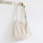 Wholesale Women Fashion Solid Color Zipper Canvas Shoulder Bag - Image 2