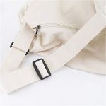 Wholesale Women Fashion Solid Color Zipper Canvas Shoulder Bag - Image 6