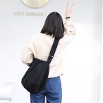 Wholesale Women Fashion Solid Color Zipper Canvas Shoulder Bag - Image 12