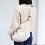 Wholesale Women Fashion Solid Color Zipper Canvas Shoulder Bag - Image 8