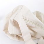 Wholesale Women Fashion Solid Color Zipper Canvas Shoulder Bag - Image 3