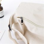 Wholesale Women Fashion Solid Color Zipper Canvas Shoulder Bag - Image 5
