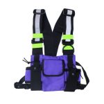 Wholesale Men Fashion Color Blocking Patchwork Lock Clasp Chest Bag - Image 9