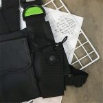 Wholesale Men Fashion Color Blocking Patchwork Lock Clasp Chest Bag - Image 6