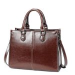 Women Fashion Solid Color Large Capacity Genuine Leather Bag - Image 2