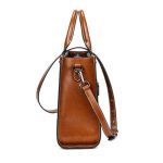 Women Fashion Solid Color Large Capacity Genuine Leather Bag - Image 10