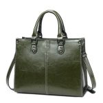 Women Fashion Solid Color Large Capacity Genuine Leather Bag - Image 13