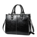 Women Fashion Solid Color Large Capacity Genuine Leather Bag - Image 12