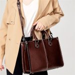 Women Fashion Solid Color Large Capacity Genuine Leather Bag - Image 3