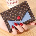 Women Fashion Color Blocking Letter Printed Wallets - Image 5