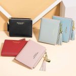 New Arrival Small Size Women Simple Letters Print Tassel Wallet