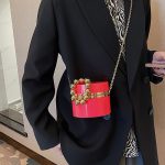 Women Simple Metal Decorative Cylindrical Shape Crossobdy Bag - Image 13