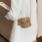 Women Simple Metal Decorative Cylindrical Shape Crossobdy Bag - Image 21