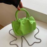 Wholesale Women Fashion Bright Color Creased Creative Crossbody Bag