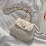 Wholesale Women Fashion Solid Color Argyle Crossbody Bag