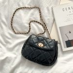 Women Fashion Solid Color Argyle Crossbody Bag - Image 11