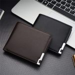 Wholesale Men Fashion Color Blocking Patchwork Portable Wallets - Image 8