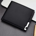 Wholesale Men Fashion Color Blocking Patchwork Portable Wallets