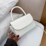 Women Fashion Solid Color Crocodile Pattern Crossbody Bag - Image 6