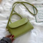 Women Fashion Solid Color Crocodile Pattern Crossbody Bag - Image 8