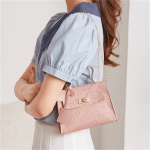 Wholesale Women Sweet Solid Color Embossing PU Crossbody Bag - Image 10