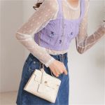Wholesale Women Sweet Solid Color Embossing PU Crossbody Bag - Image 13