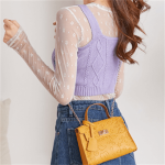Wholesale Women Sweet Solid Color Embossing PU Crossbody Bag - Image 20