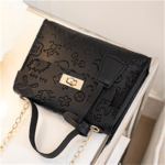 Wholesale Women Sweet Solid Color Embossing PU Crossbody Bag - Image 17