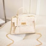 Wholesale Women Sweet Solid Color Embossing PU Crossbody Bag - Image 11